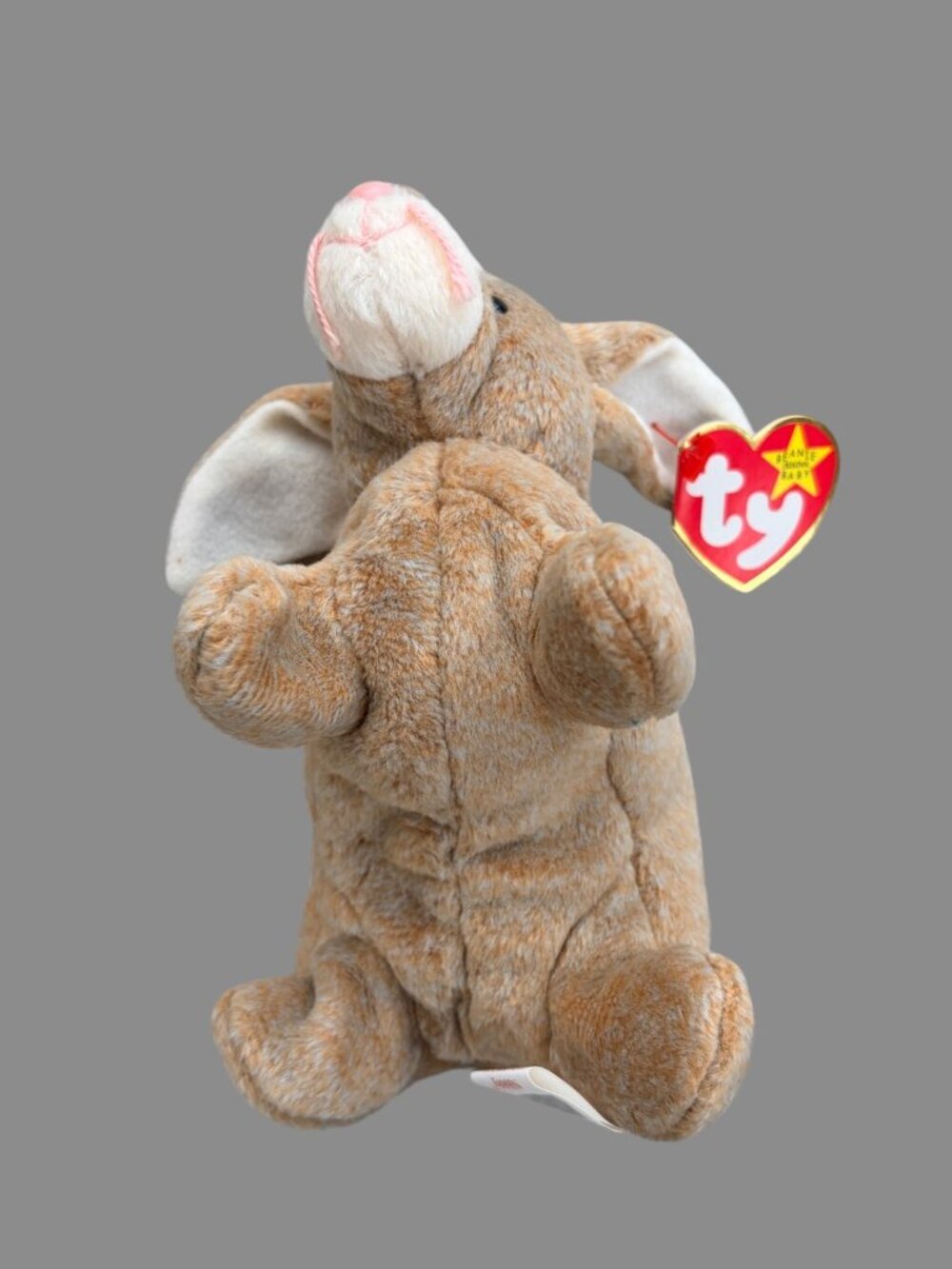 Ty Beanie Baby Nibbly Bunny Rabbit 1998 Plush w/ Hang Tag Brown White Collector - Picture 4 of 8